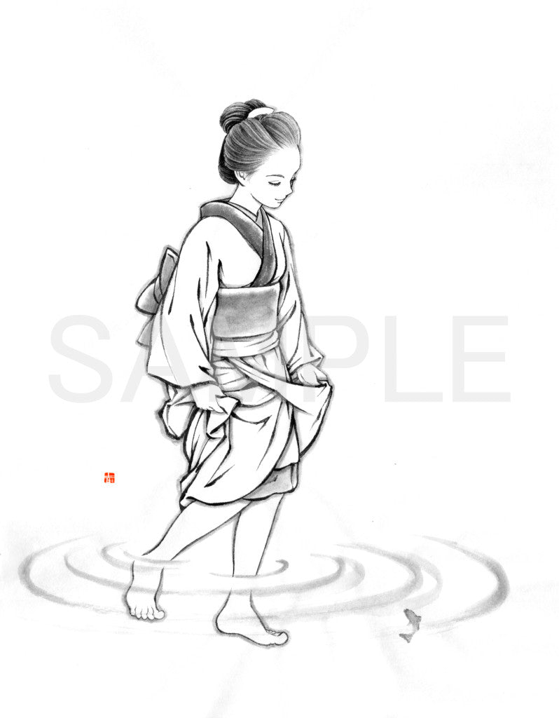 Playing in the Water / 水に遊ぶ