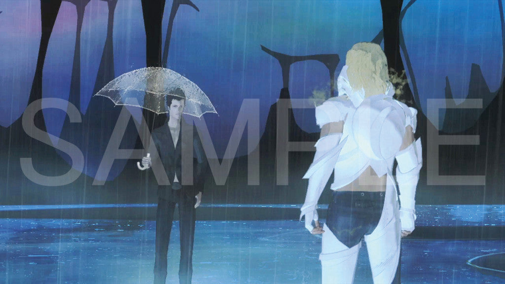 【エルシャダイ】傘をさすルシフェルとイーノック